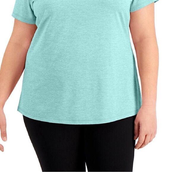 ID Ideology Women S Rapidry V Neck Performance T-Shirt Blue - Picture 3 of 9